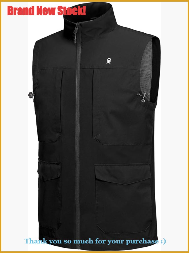 Lightweight Quick Dry Windproof Vest With 11 Pockets For Travel Fishing Hiking